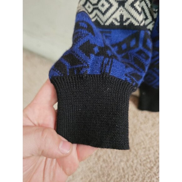 Vintage Obermeyer Juneau Sweater Mens L Fair Isle Ski Nordic Wool Acrylic Blend - Picture 4 of 16